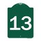Signmission Designer Series Sign-Sign W/ Number 13, Green & White Aluminum Sign, 18" x 24", GW-1824-22909 A-DES-GW-1824-22909 - alternate 1